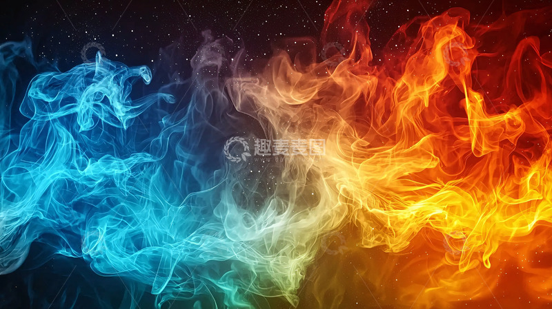 高清大图下载【趣麦麦图】蓝色火焰