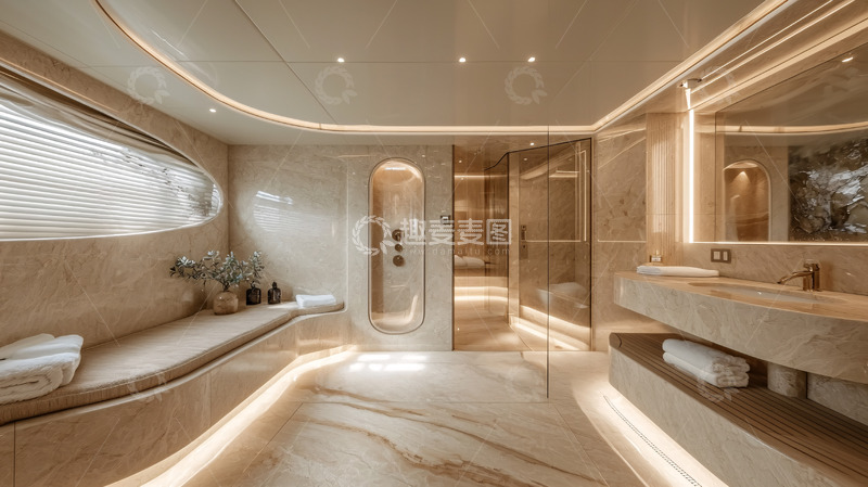 高清大图下载【趣麦麦图】豪华游艇卫生间