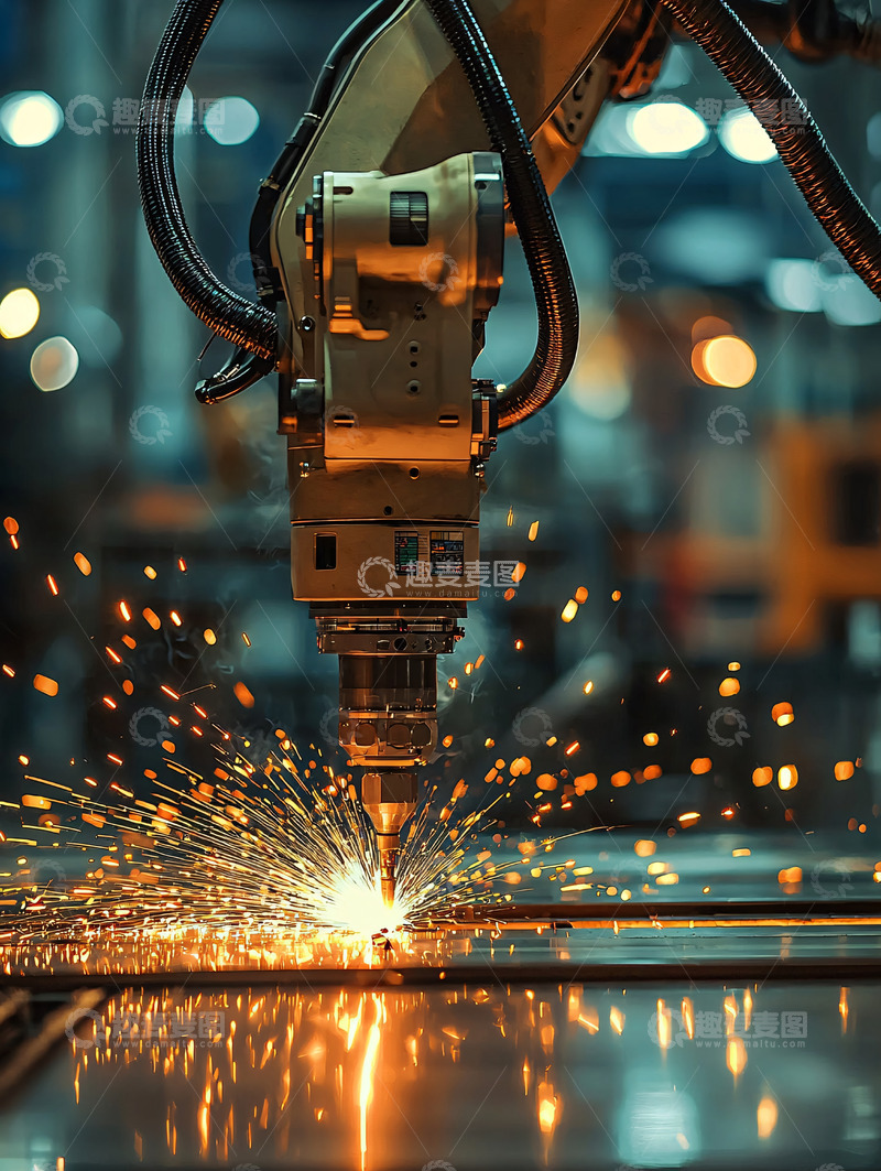 高清大图下载【趣麦麦图】工业机器人焊接2