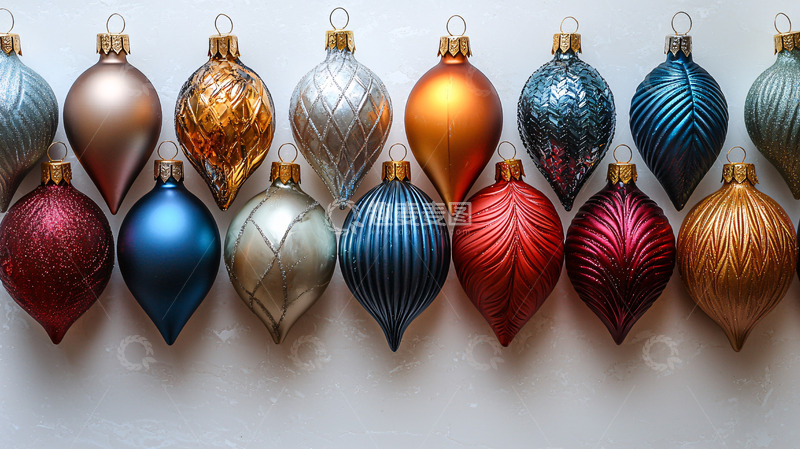 高清大图下载【趣麦麦图】彩色圣诞吊球