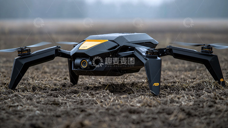 高清大图下载【趣麦麦图】黑色蜘蛛无人机
