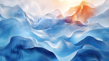 蓝色山脉纹理背景