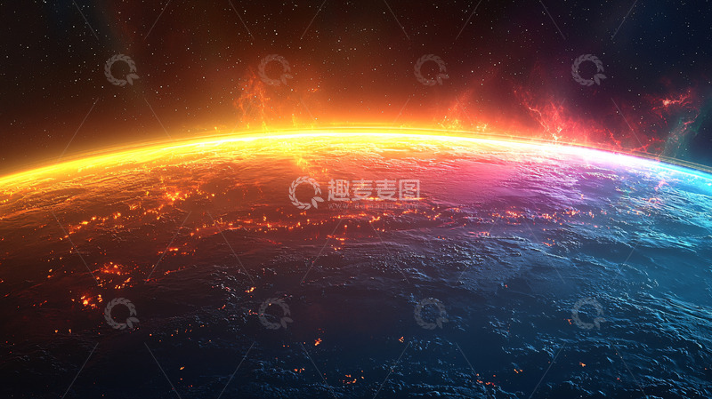 高清大图下载【趣麦麦图】燃烧的地球