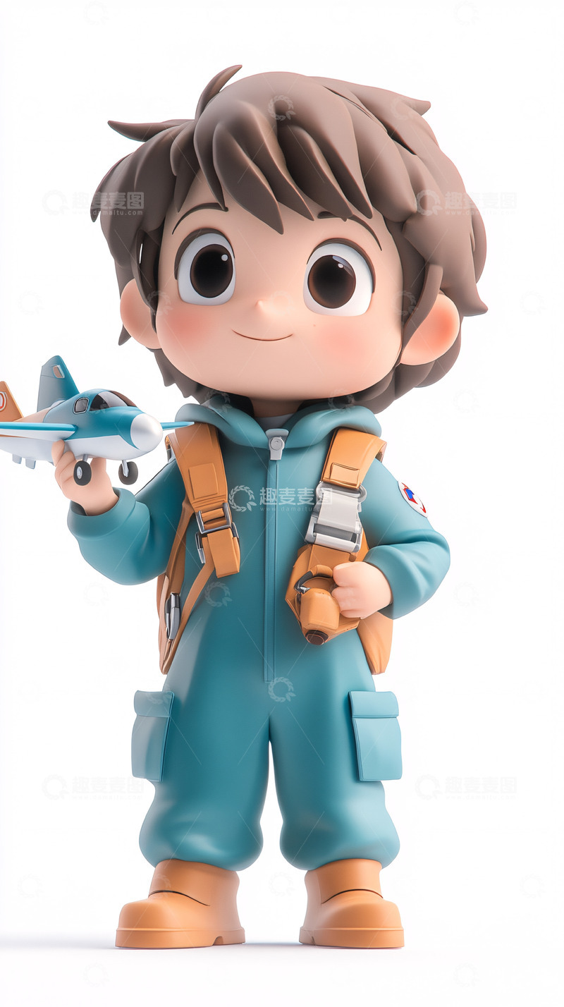 高清大图下载【趣麦麦图】可爱卡通男孩