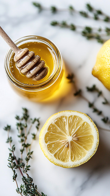 柠檬蜂蜜特写