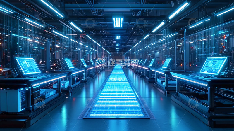 高清大图下载【趣麦麦图】未来科技感服务器机房