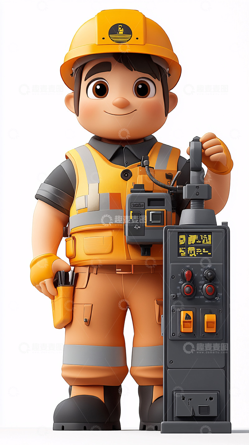 高清大图下载【趣麦麦图】卡通工人7