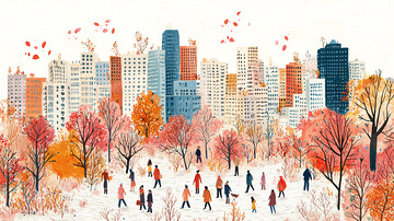 秋季纽约中央公园