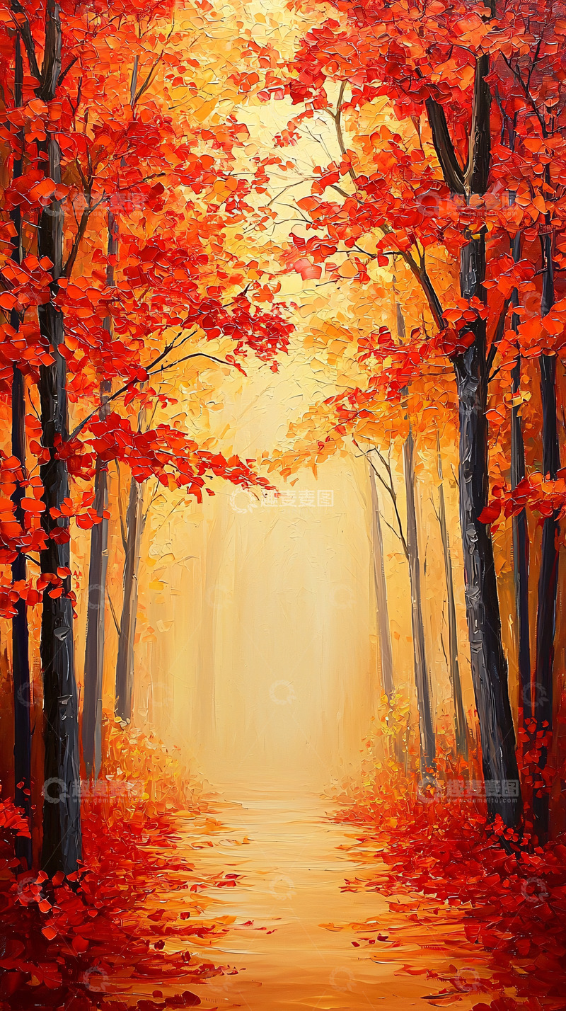 高清大图下载【趣麦麦图】秋日森林小路