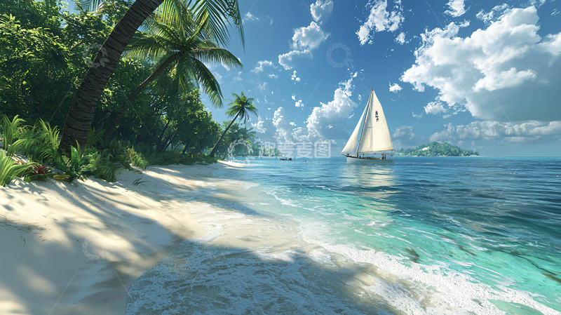 高清大图下载【趣麦麦图】热带海滩风景