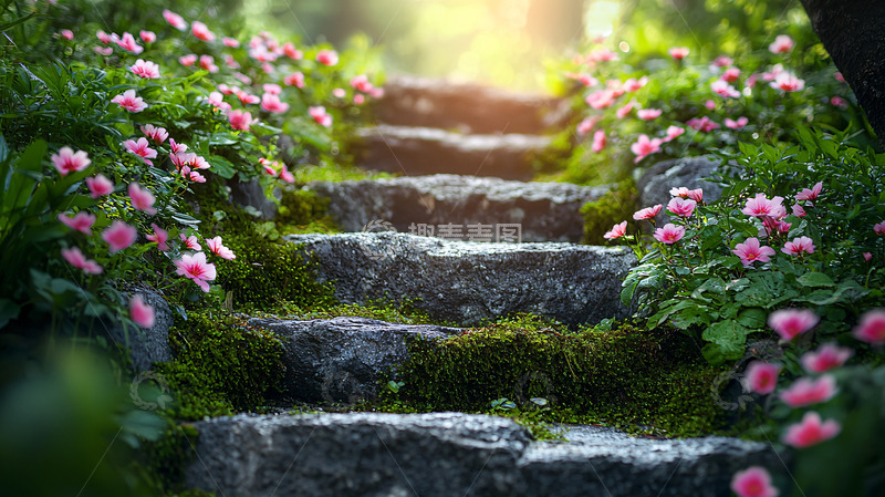 高清大图下载【趣麦麦图】石阶小路