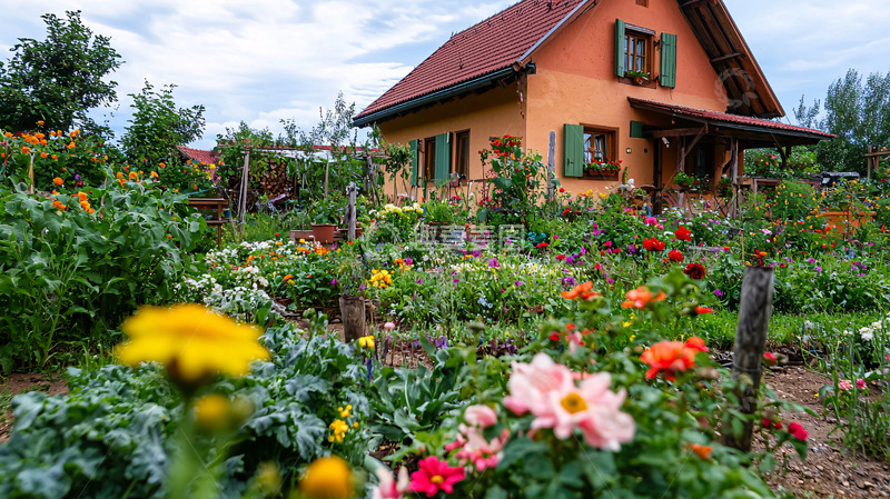 高清大图下载【趣麦麦图】乡间别墅花园景色