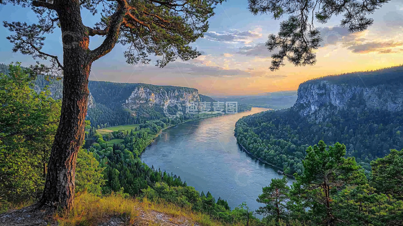 高清大图下载【趣麦麦图】壮丽的峡谷河流风光
