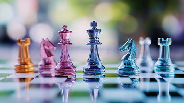 彩色玻璃棋子
