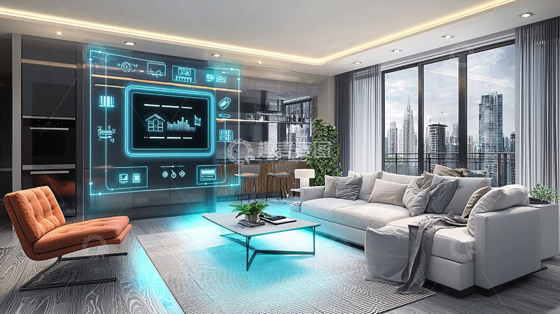 高清大图下载【趣麦麦图】智能家居客厅