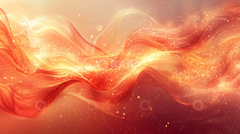 高清大图下载【趣麦麦图】金色光芒流淌的抽象背景