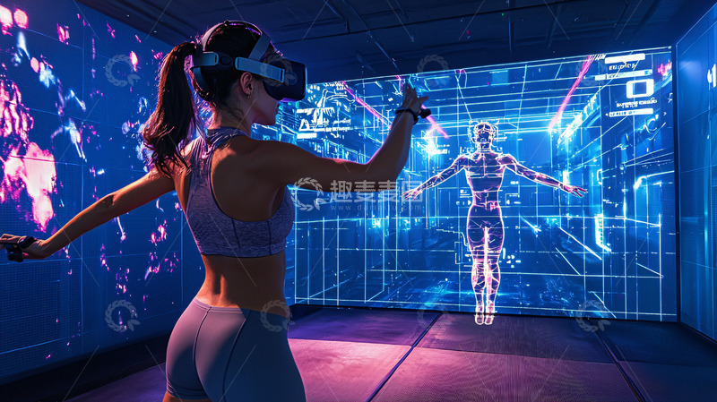 高清大图下载【趣麦麦图】虚拟现实健身