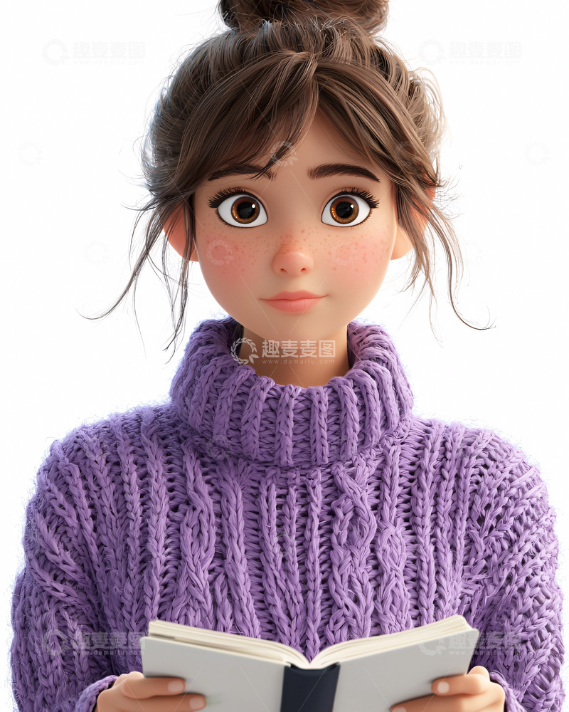高清大图下载【趣麦麦图】卡通女孩34