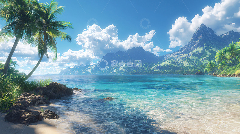 高清大图下载【趣麦麦图】热带海滩风景