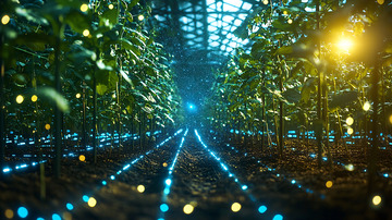 现代化智能温室蔬菜种植