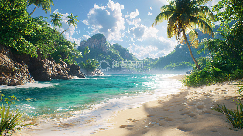 高清大图下载【趣麦麦图】热带海滩风景图