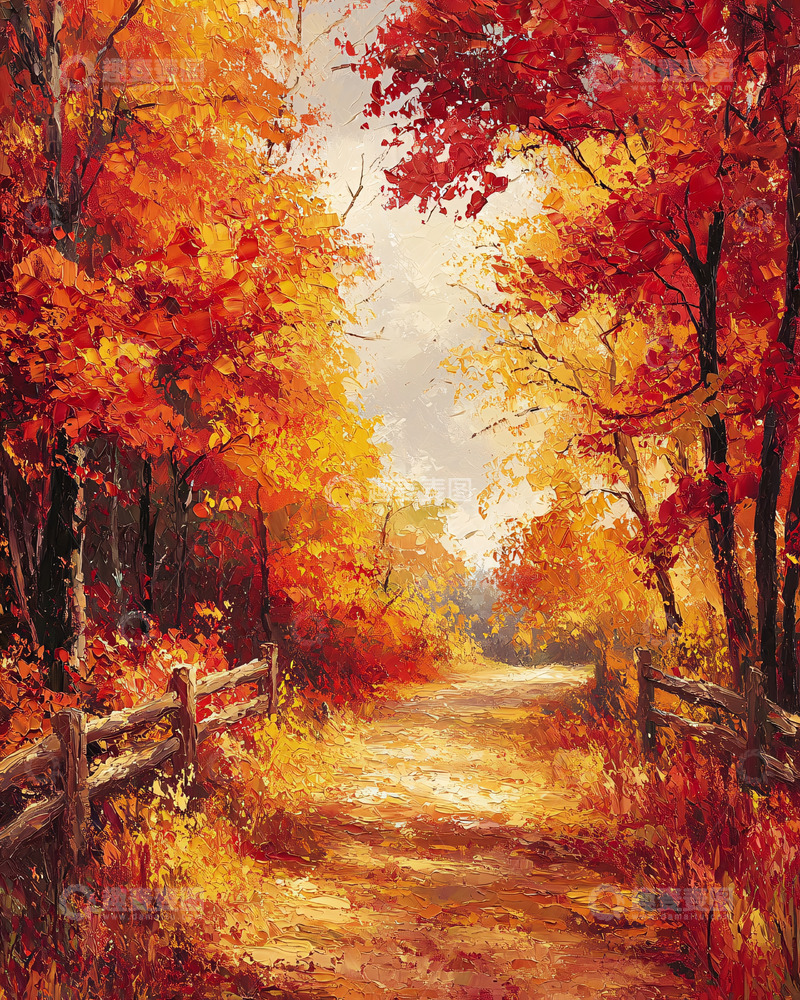 高清大图下载【趣麦麦图】秋日小路