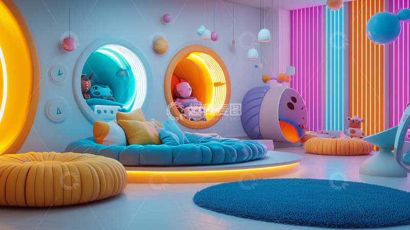 高清大图下载【趣麦麦图】梦幻儿童房设计