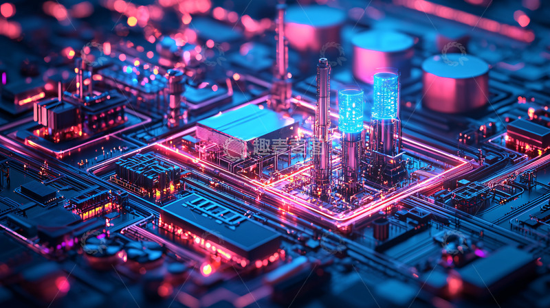 高清大图下载【趣麦麦图】芯片工厂