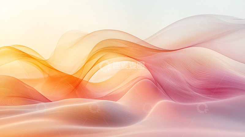 高清大图下载【趣麦麦图】柔和色彩飘逸丝绸质感