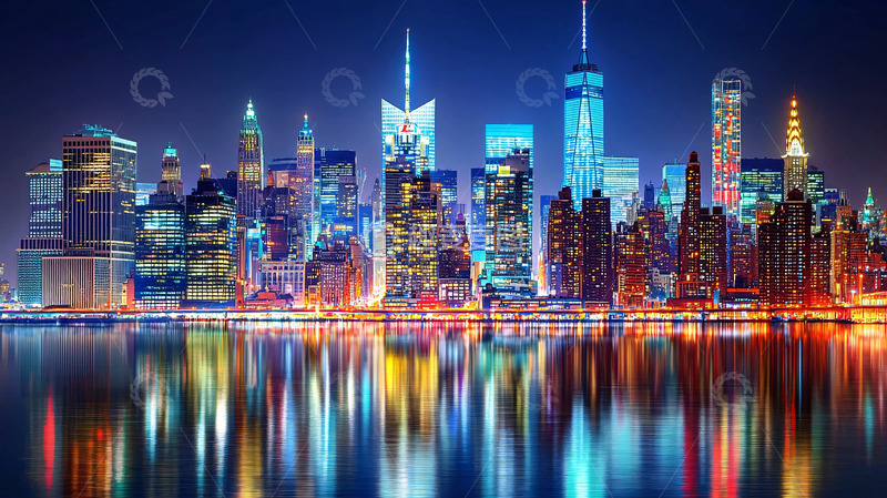 高清大图下载【趣麦麦图】纽约夜景