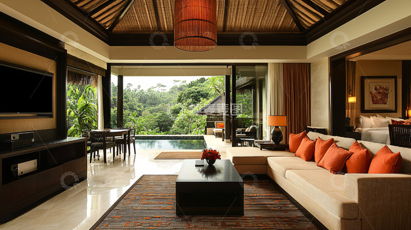 高清大图下载【趣麦麦图】豪华别墅客厅