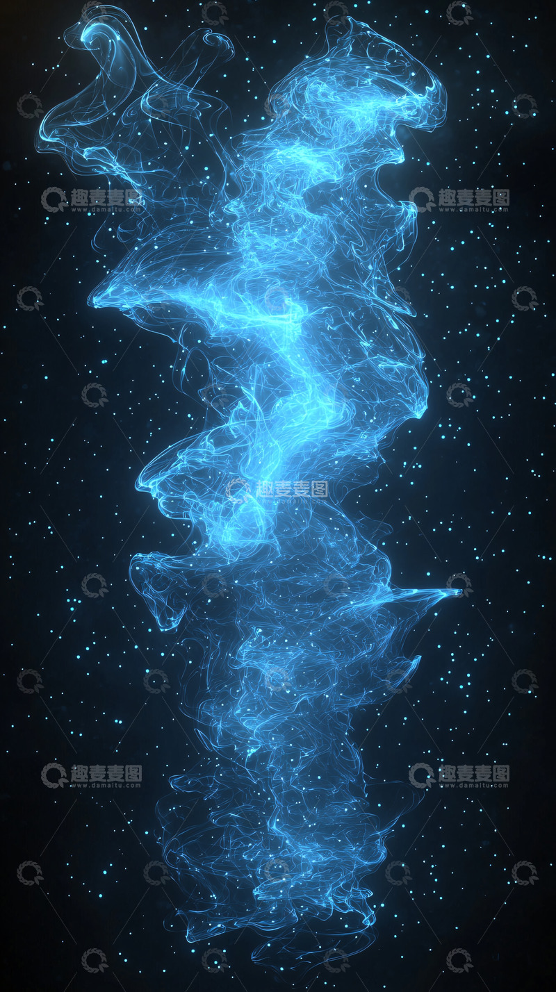 高清大图下载【趣麦麦图】蓝色能量光效