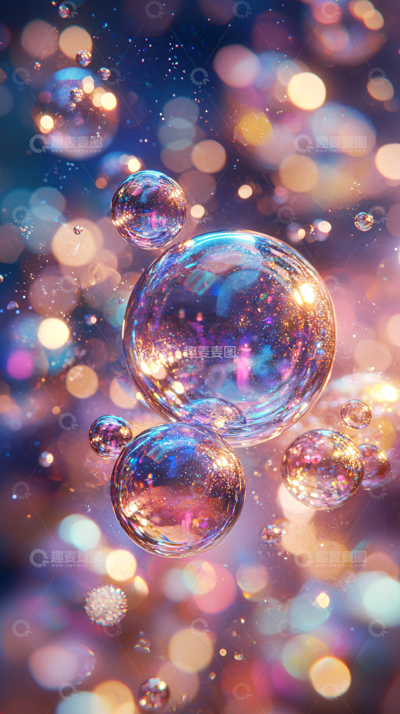 高清大图下载【趣麦麦图】梦幻泡泡高清壁纸