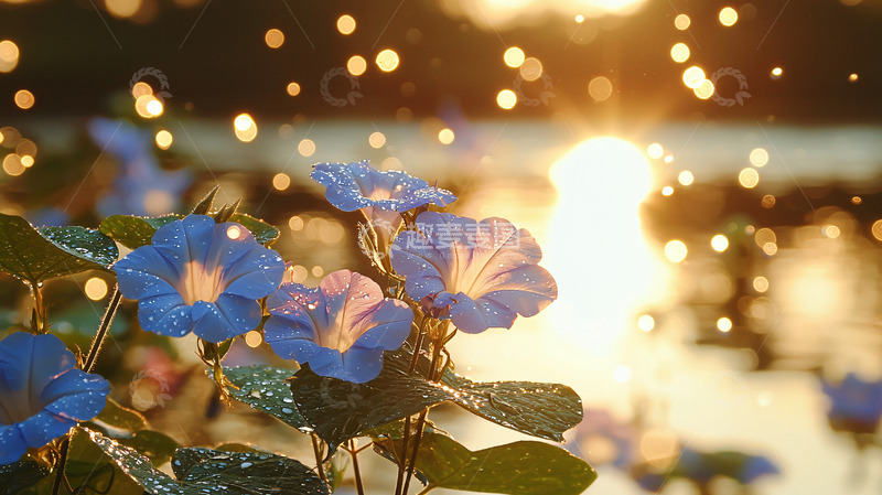 高清大图下载【趣麦麦图】蓝色牵牛花