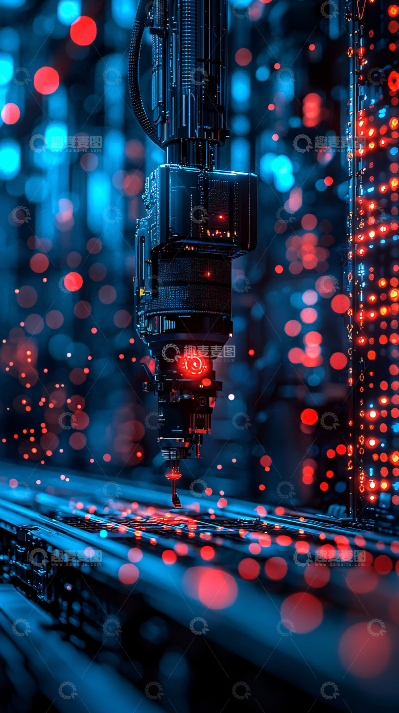 高清大图下载【趣麦麦图】未来科技感的机械特写