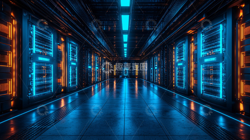 高清大图下载【趣麦麦图】科幻感未来科技走廊