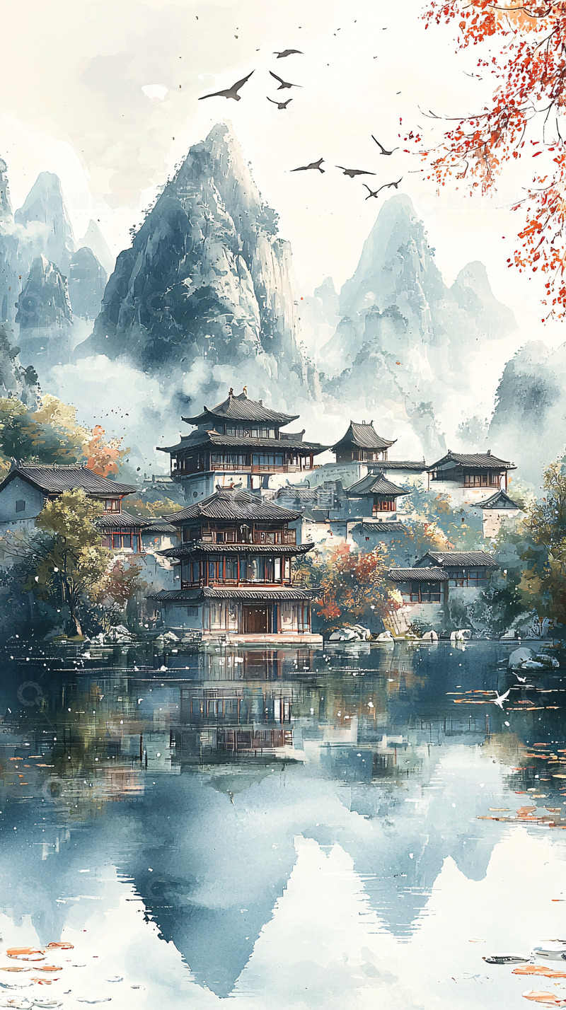 高清大图下载【趣麦麦图】水墨画