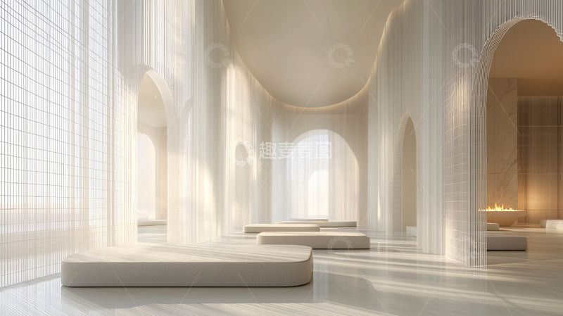 高清大图下载【趣麦麦图】现代轻奢酒店大堂