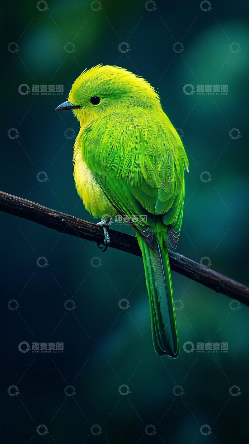 高清大图下载【趣麦麦图】绿鸟