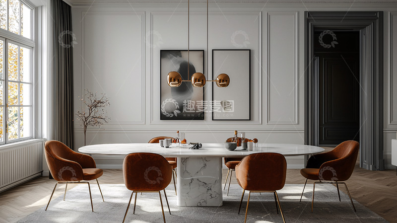 高清大图下载【趣麦麦图】现代轻奢餐厅