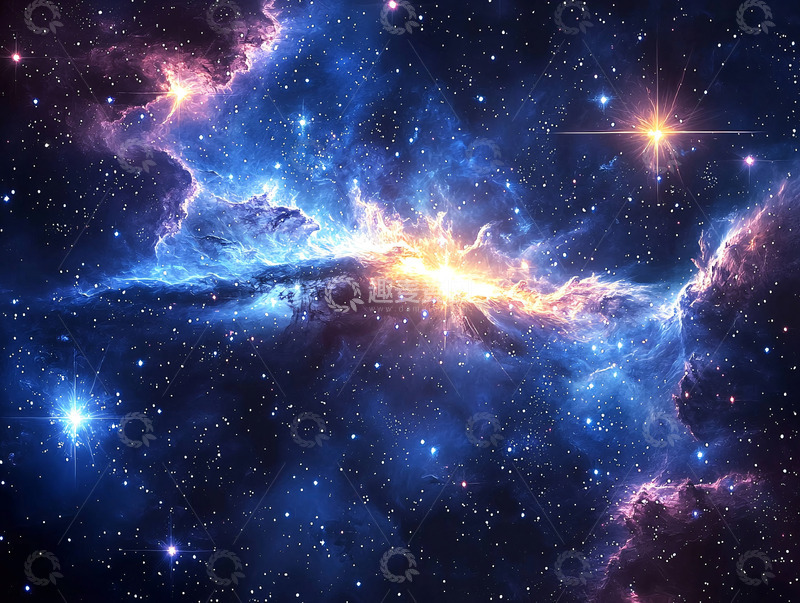 高清大图下载【趣麦麦图】绚丽多彩的星云宇宙景象