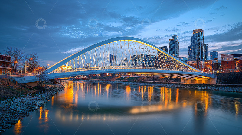 高清大图下载【趣麦麦图】夜景桥梁