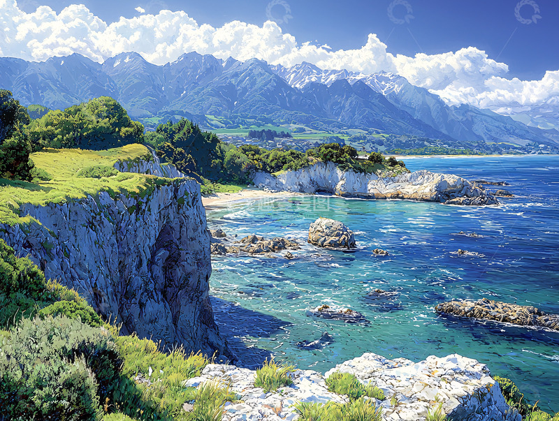 高清大图下载【趣麦麦图】山海相依的美丽景色