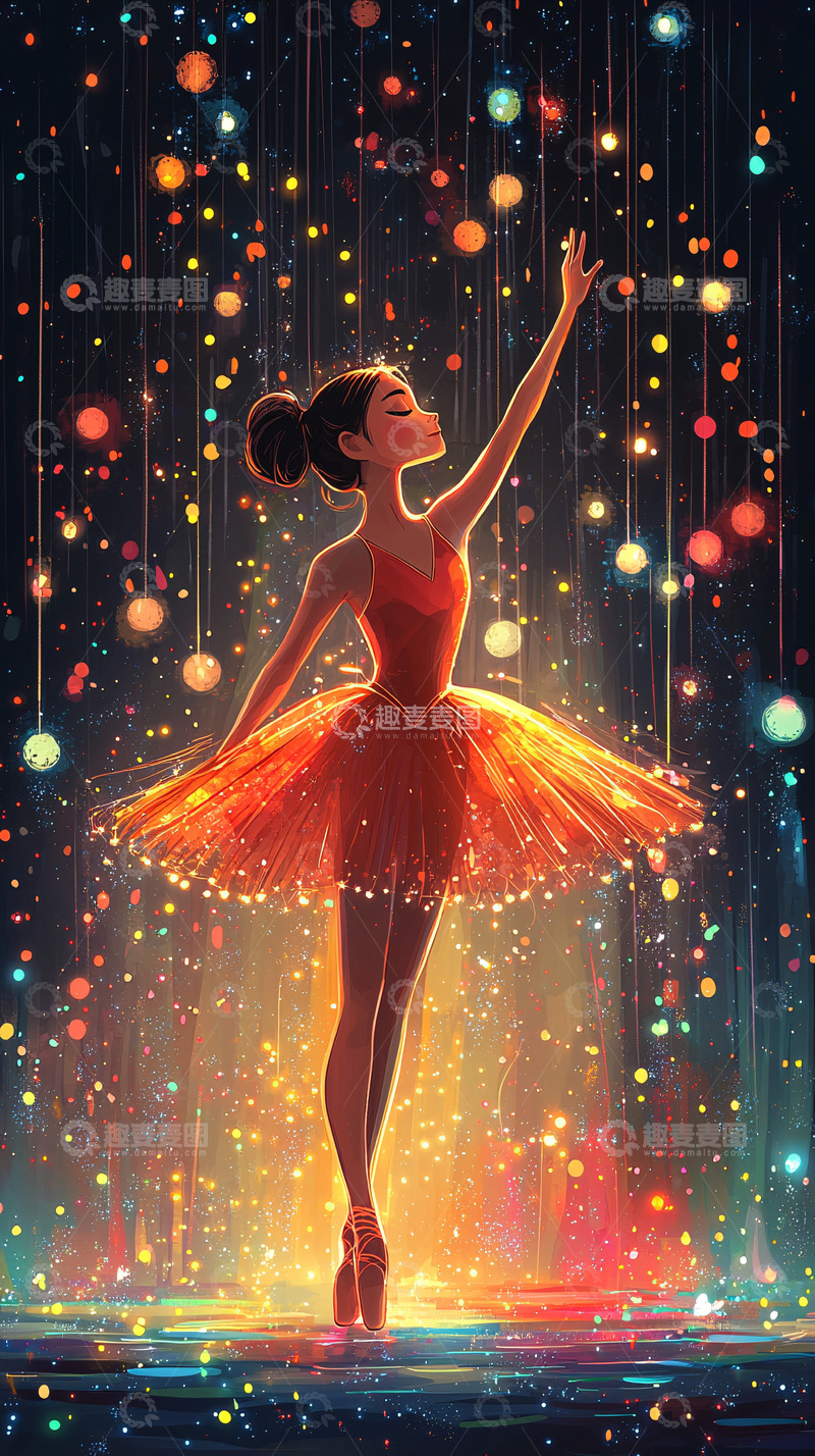 高清大图下载【趣麦麦图】芭蕾舞女孩