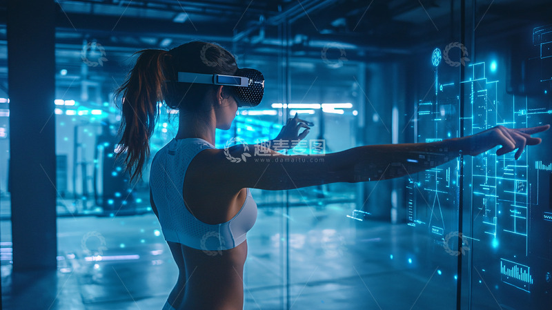 高清大图下载【趣麦麦图】虚拟现实健身