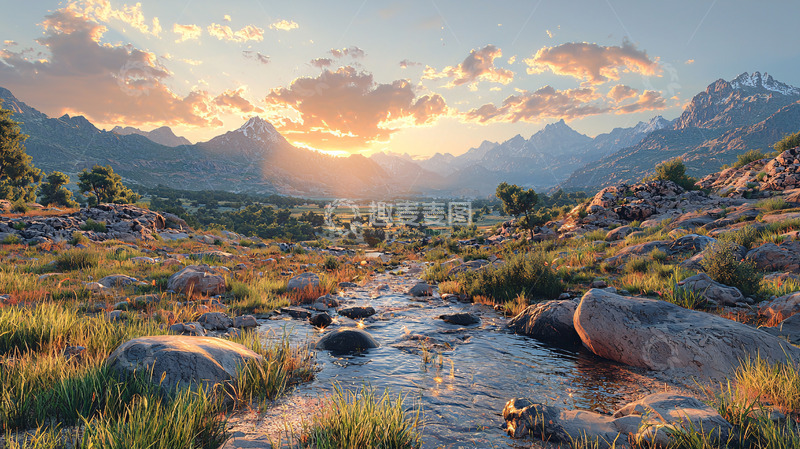 高清大图下载【趣麦麦图】-夕阳西下