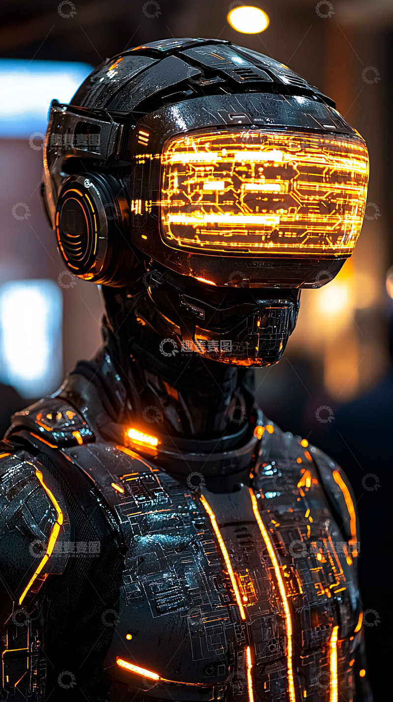 高清大图下载【趣麦麦图】未来科技感机器人