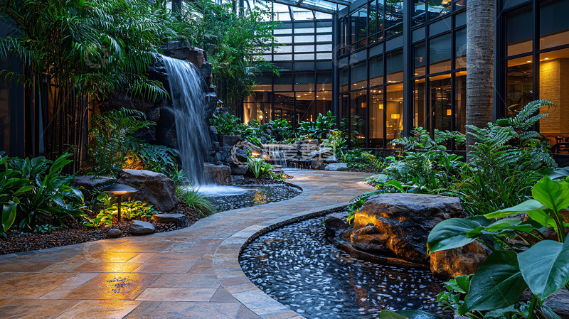 高清大图下载【趣麦麦图】室内热带植物景观