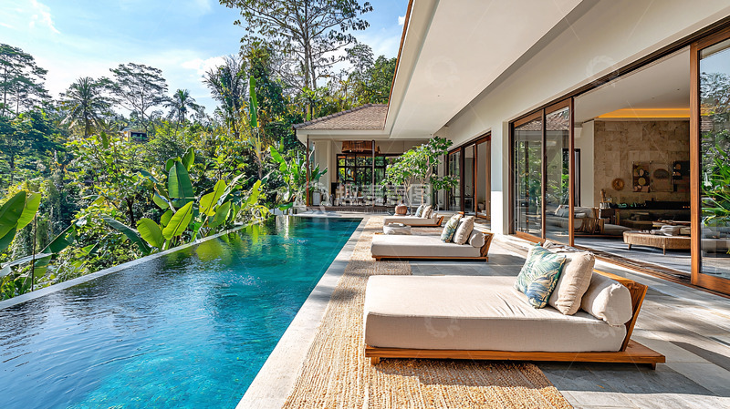 高清大图下载【趣麦麦图】巴厘岛泳池别墅
