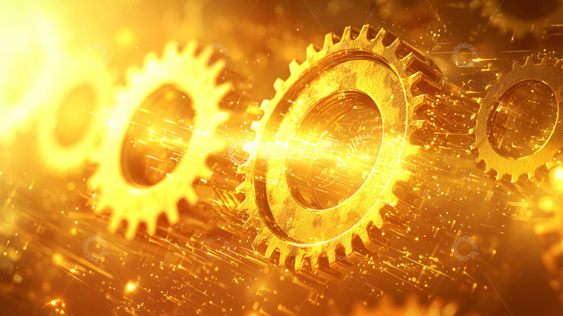 高清大图下载【趣麦麦图】金色齿轮